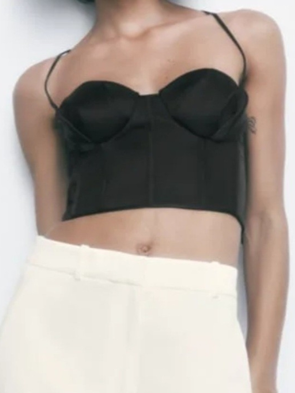 Zara Terez Black Bustier Crop Camisole
